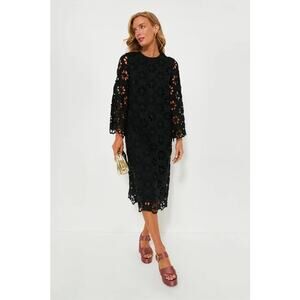 Tuckernuck Black Floral Lace Midi Dress